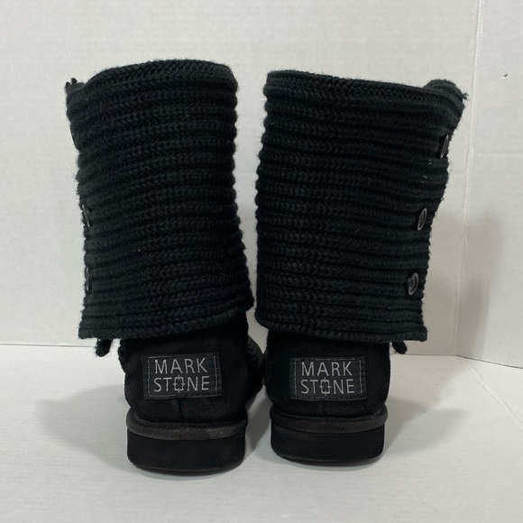 Mark Stone whistler knit GENUINE SHEEPSKIN cardy ugg boots Ladies 8 1/2 - Picture 8 of 9